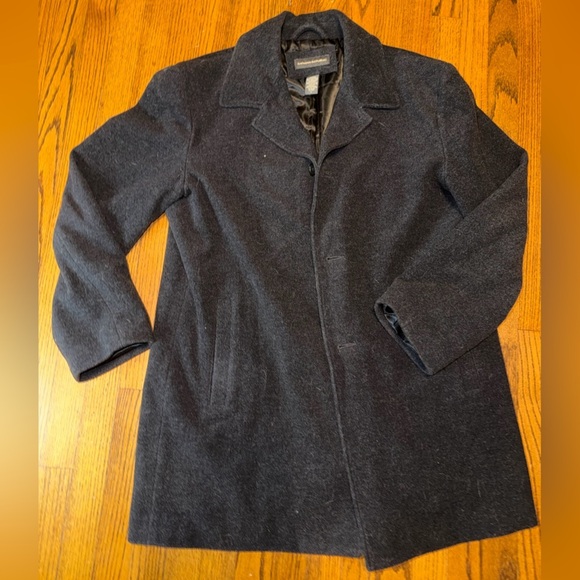 Banana Republic Jackets & Blazers - Banana Republic Wool & Cashmere Blend Heather Black Pea Coat Long Jacket Gray